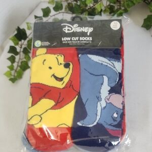 Disney 10 Pack Low Cut Socks with Winnie the Pooh Tigger Piglet Eeyore NEW